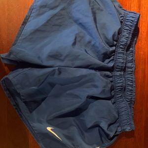 Nike Blue Dri-Fit Dolphin running shorts with side slit